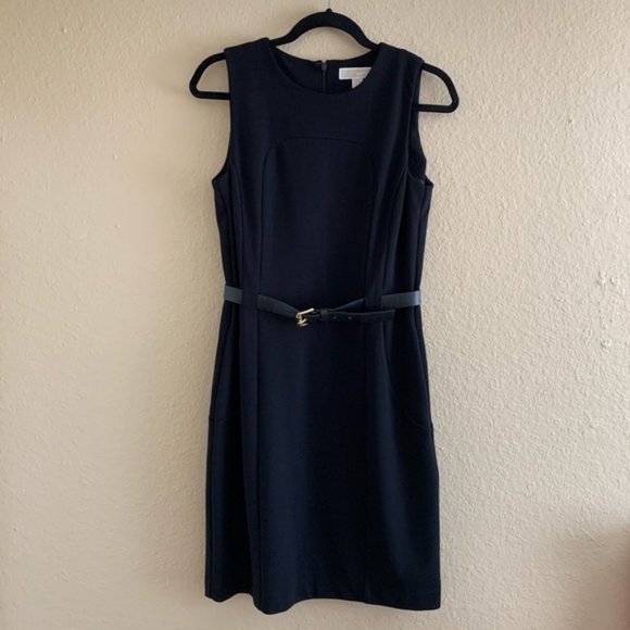 Michael Kors Dresses & Skirts - MICHAEL KORS Black Sleeveless Belted Dress 6